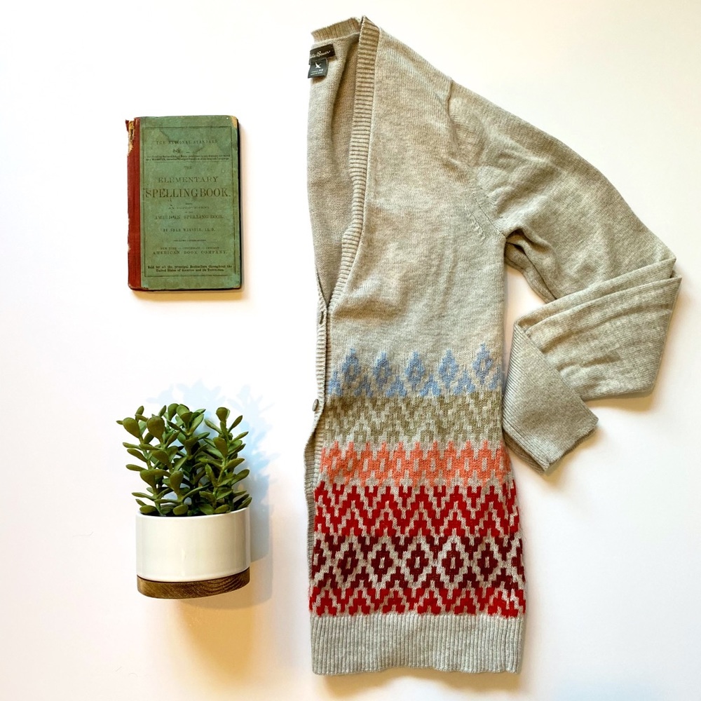 Eddie Bauer • Patterned Cardigan